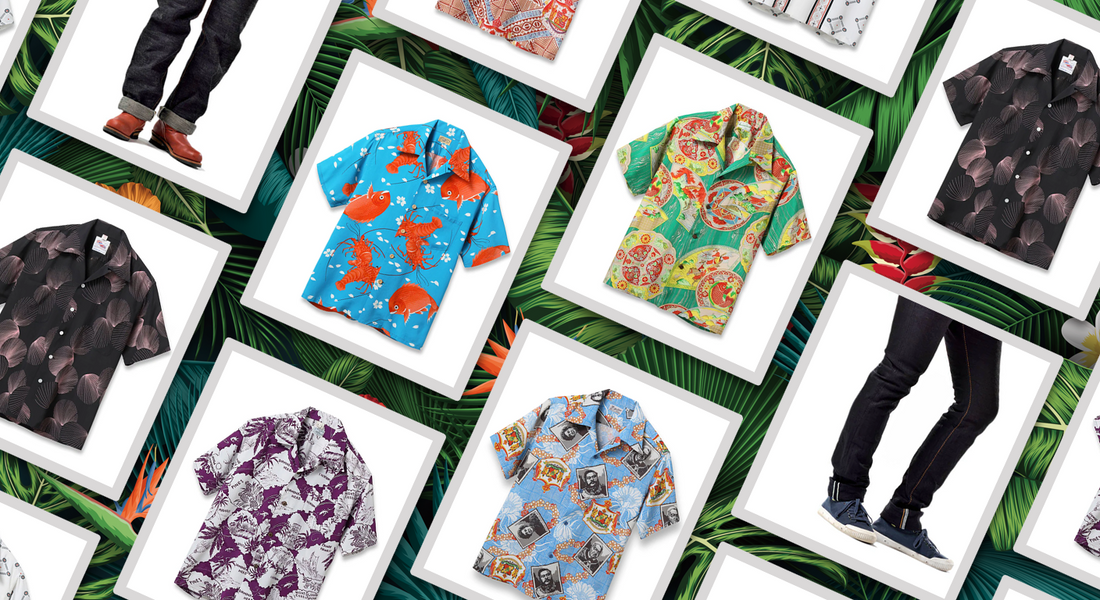 Klaxonが扱う鮮やかなアロハシャツと合わせやすいパンツ