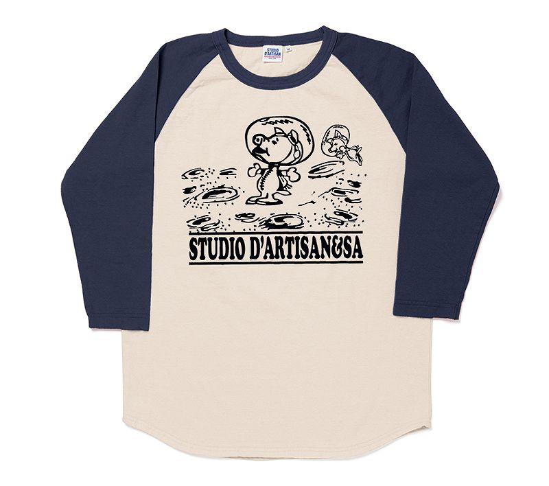 8138B / STUDIO D'ARTISAN Raglan 3/4 sleeve T-Shirt