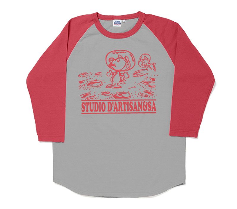 8138B / STUDIO D'ARTISAN Raglan 3/4 sleeve T-Shirt