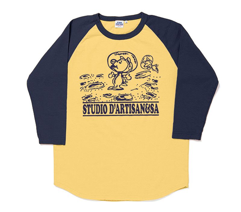 8138B / STUDIO D'ARTISAN Raglan 3/4 sleeve T-Shirt
