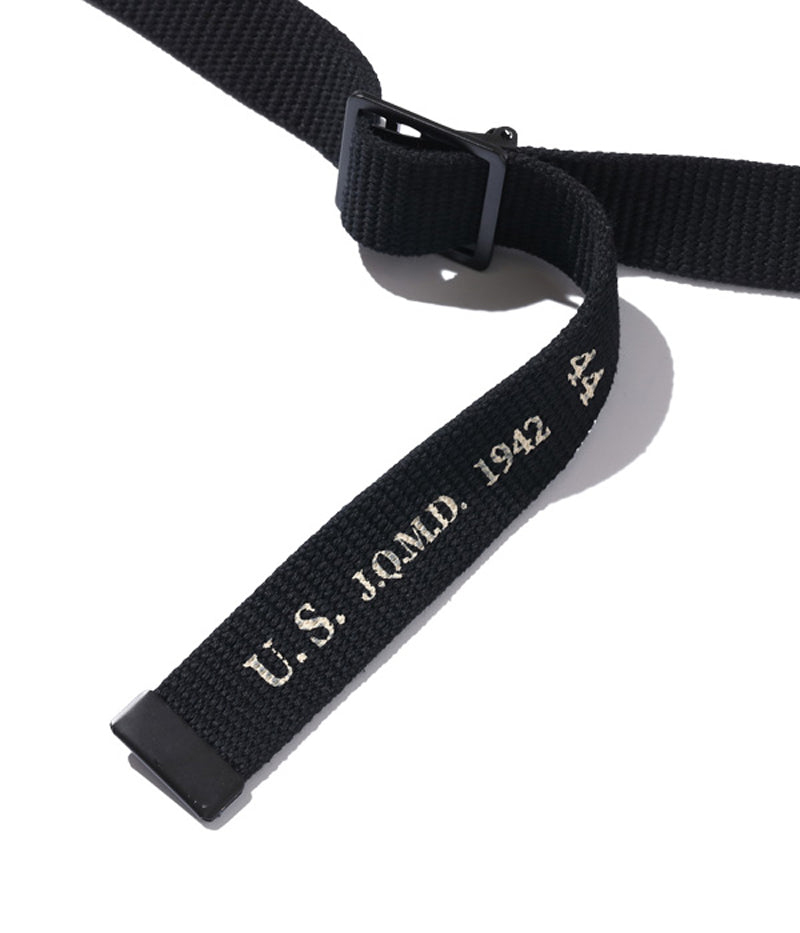 BR02767 / BUZZ RICKSON'S WILLIAM GIBSON COLLECTION BLACK BELT, WEB, WAIST, EM M-1937