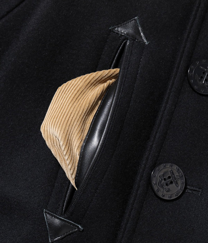 BR12394 / BUZZ RICKSON'S WILLIAM GIBSON COLLECTION Type BLACK PEA COAT