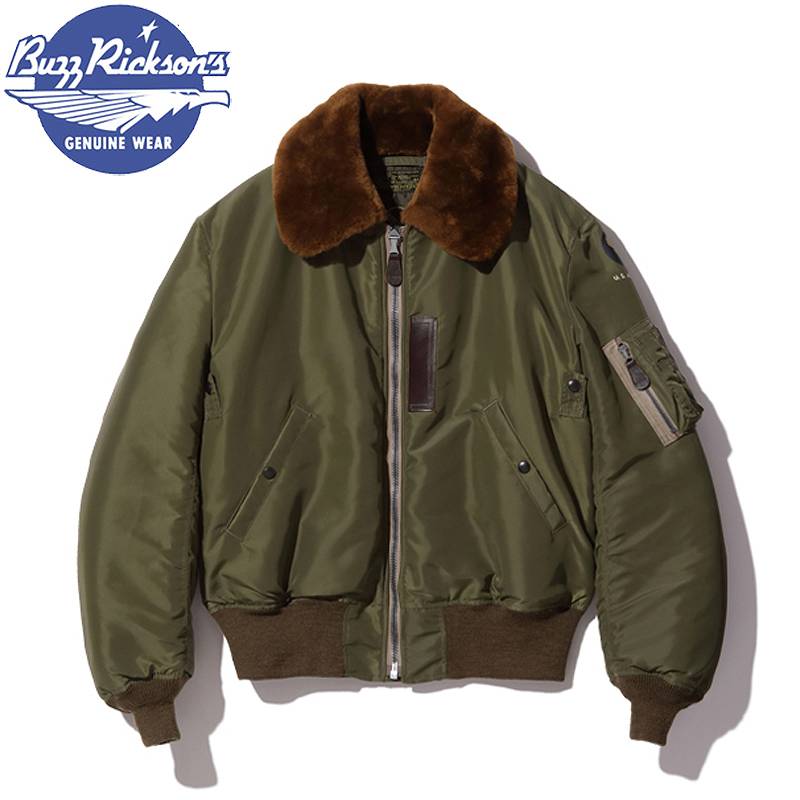 BR15321 / BUZZ RICKSON'S Type B-15C OLIVE “B.RICKSON MFG.CO.”