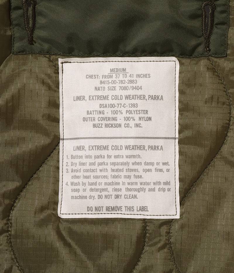 BR15335 / BUZZ RICKSON'S LINER, EXTREME COLD WEATHER, PARKA