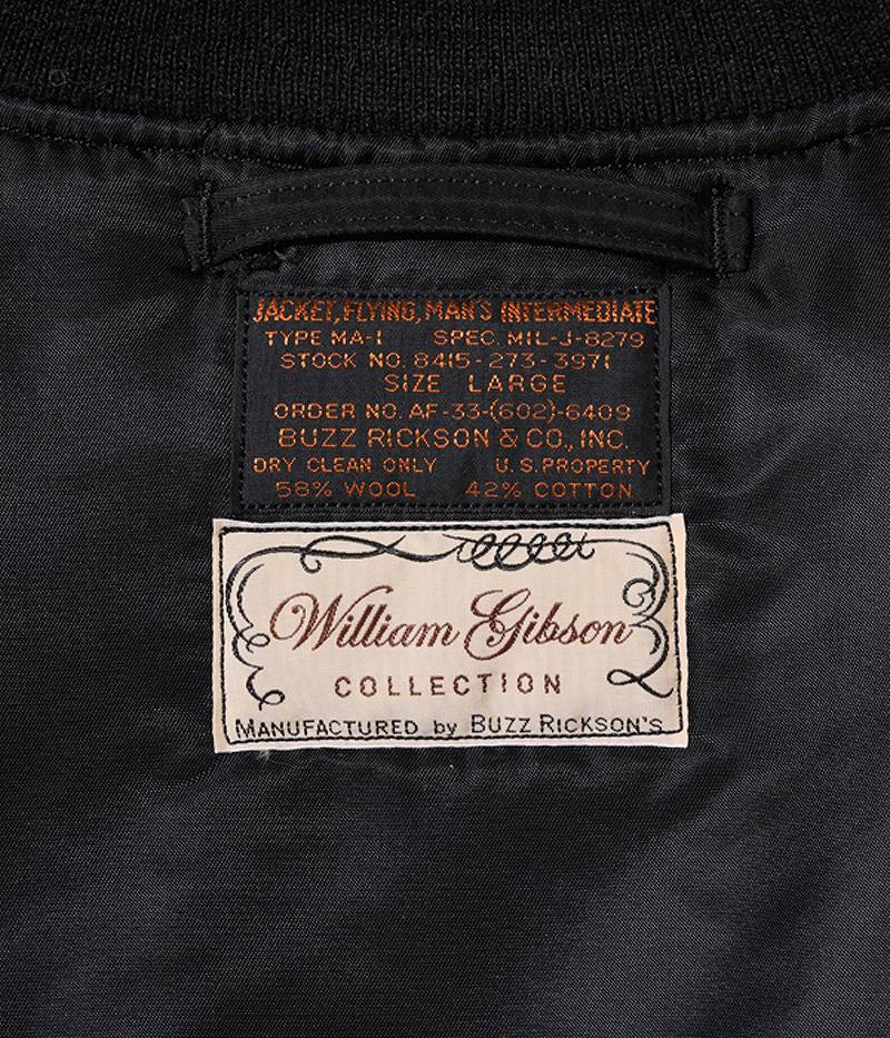 BR15414 / BUZZ RICKSON'S WILLIAM GIBSON COLLECTION Type BLACK MA-1 “ALBERT TURNER & CO., INC. MODEL”