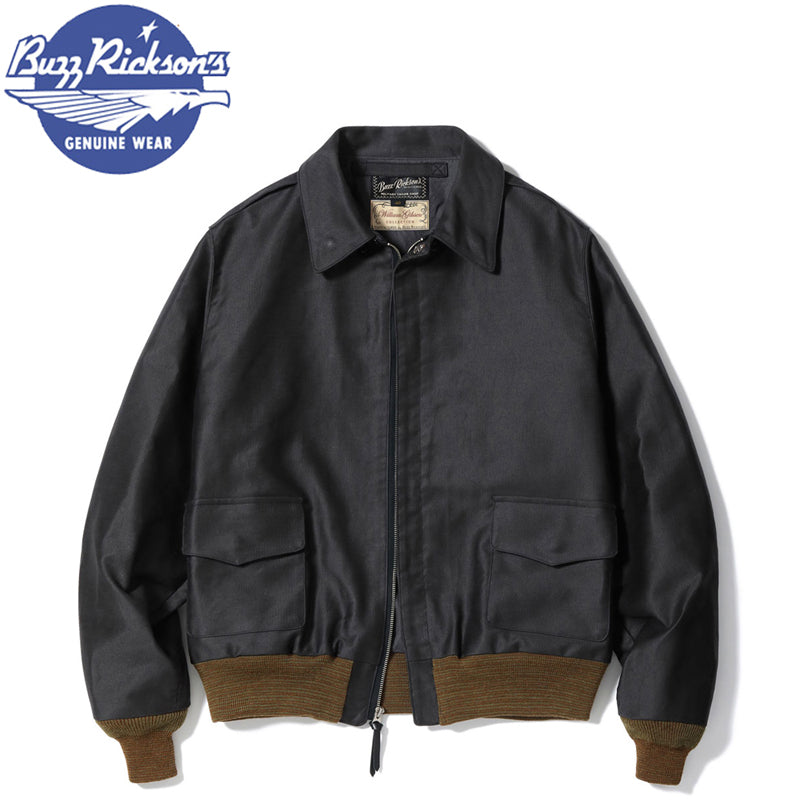 BR15774 / BUZZ RICKSON'S WILLIAM GIBSON COLLECTION JUNGLE CLOTH BLACK A-2