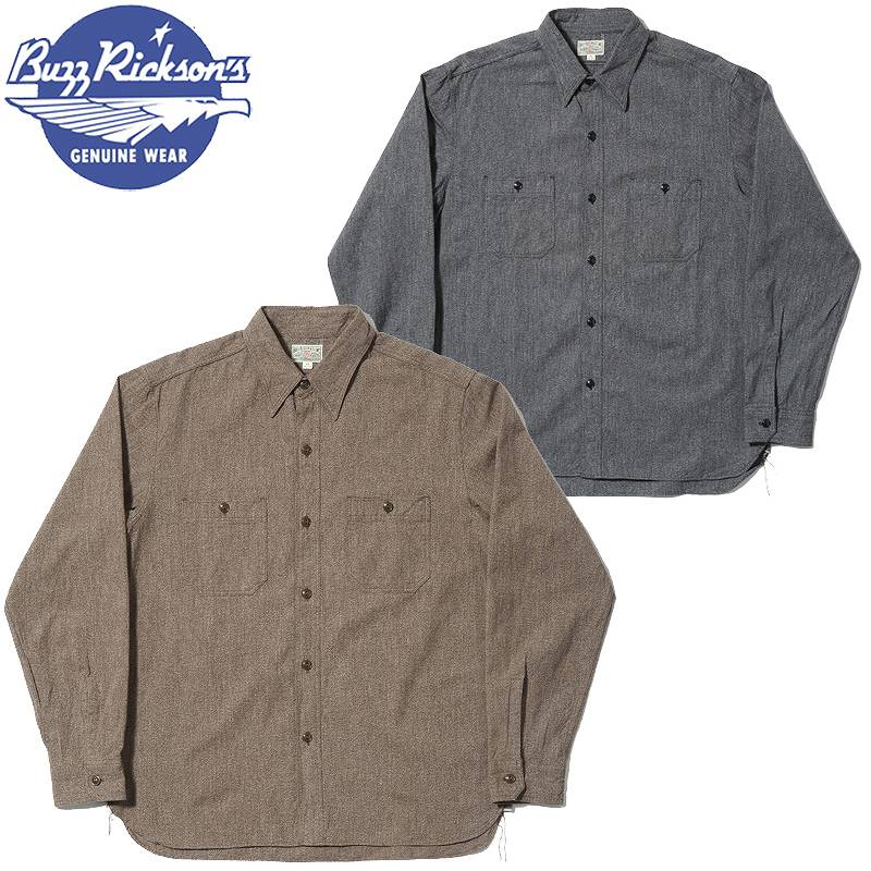 BR26082 / BUZZ RICKSON'S COTTON COVERT WORK SHIRT
