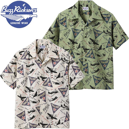 BR39323 BUZZ RICKSON'S TWELFTH AIR FORCE PRINT SHIRT
