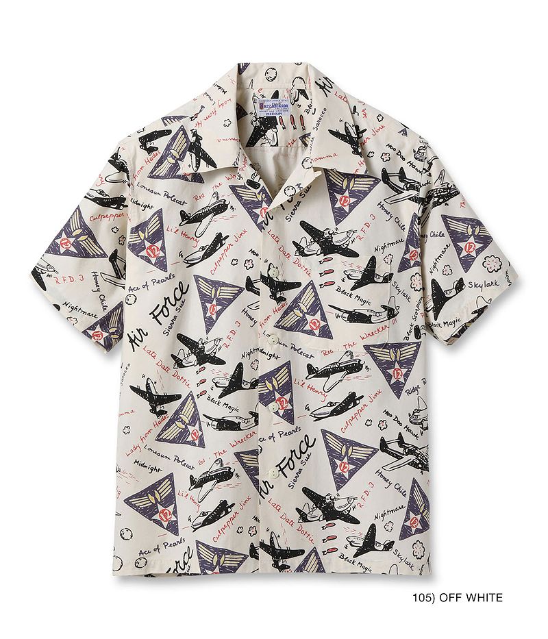 BR39323 BUZZ RICKSON'S TWELFTH AIR FORCE PRINT SHIRT