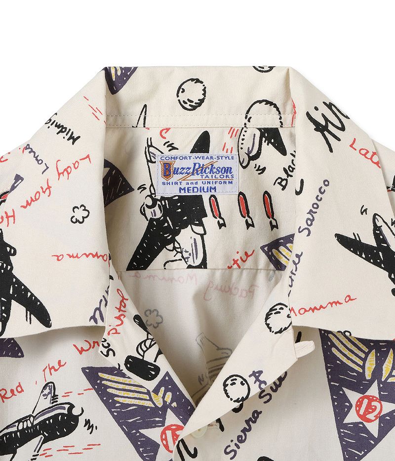 BR39323 BUZZ RICKSON'S TWELFTH AIR FORCE PRINT SHIRT