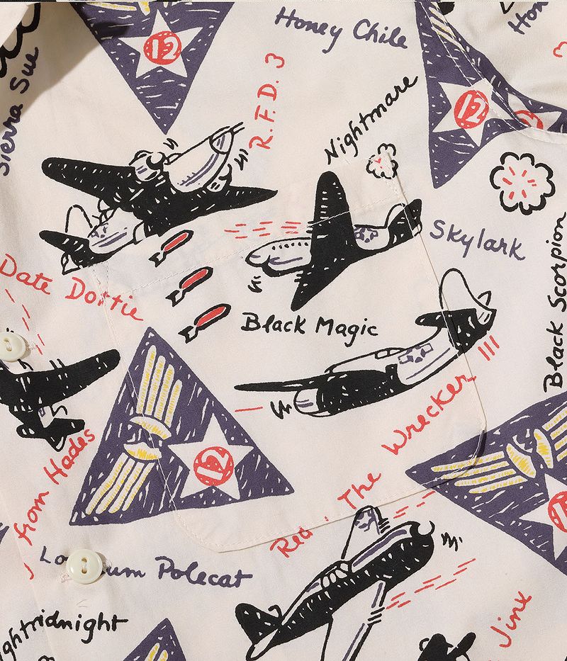 BR39323 BUZZ RICKSON'S TWELFTH AIR FORCE PRINT SHIRT