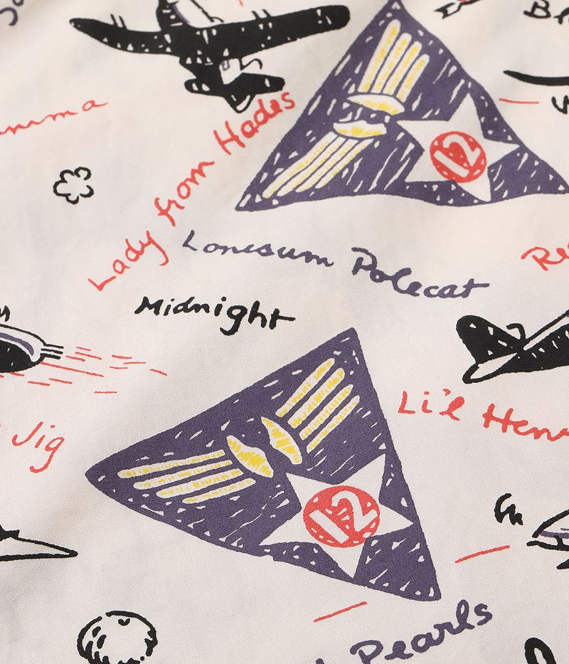 BR39323 BUZZ RICKSON'S TWELFTH AIR FORCE PRINT SHIRT