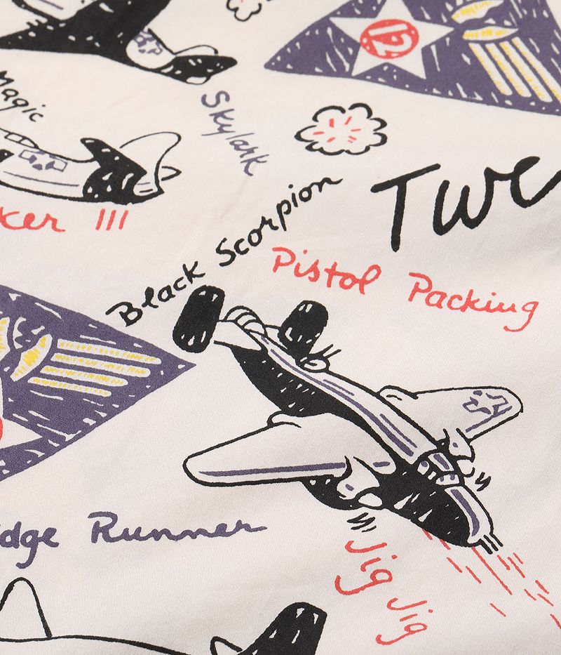 BR39323 BUZZ RICKSON'S TWELFTH AIR FORCE PRINT SHIRT