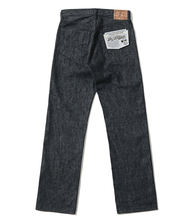 BR43042 / BUZZ RICKSON'S WORLD WAR II BLACK DENIM WAIST OVERALLS