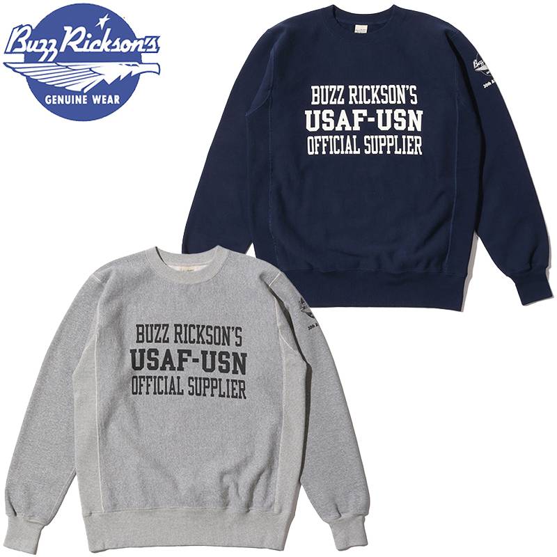 BR69193 / BUZZ RICKSON'S 30th ANNIVERSARY MODEL HORIZONTAL KNITTING HEAVY WEIGHT SWEAT SHIRTS