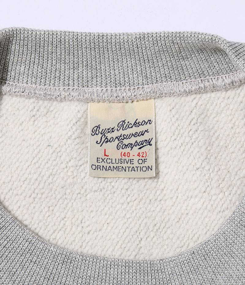 BR69193 / BUZZ RICKSON'S 30th ANNIVERSARY MODEL HORIZONTAL KNITTING HEAVY WEIGHT SWEAT SHIRTS