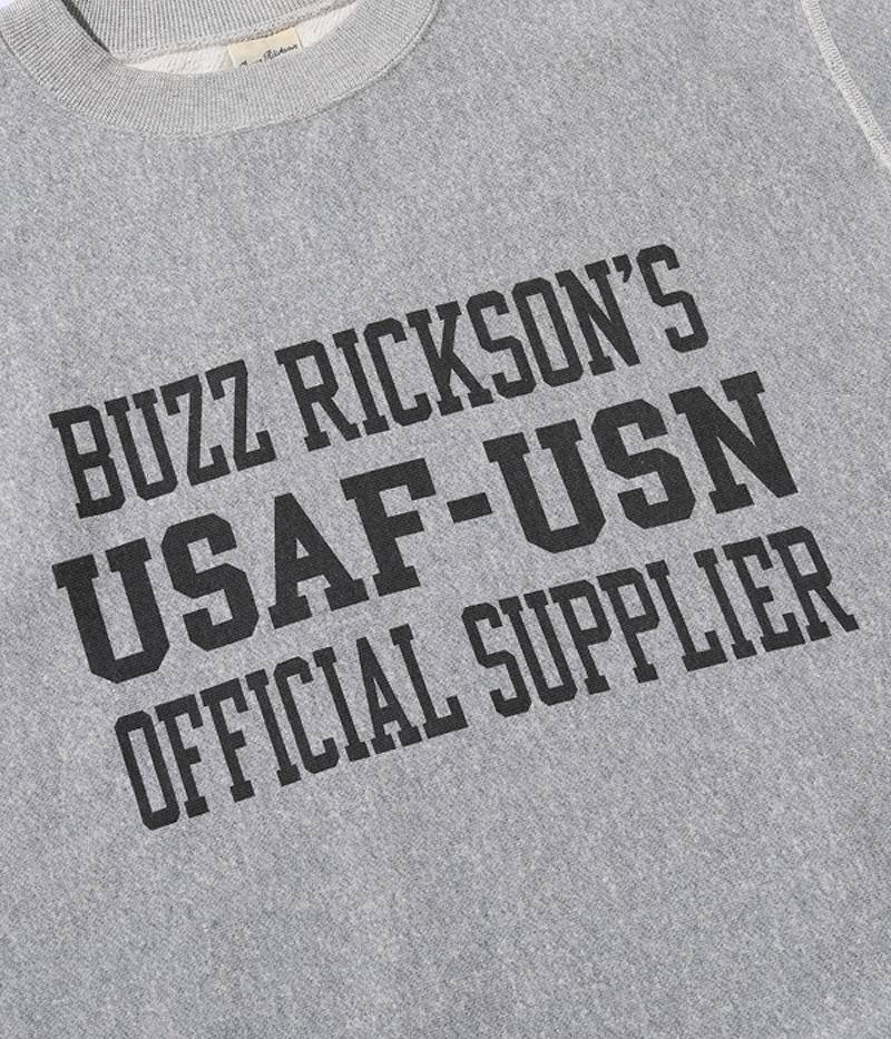 BR69193 / BUZZ RICKSON'S 30th ANNIVERSARY MODEL HORIZONTAL KNITTING HEAVY WEIGHT SWEAT SHIRTS