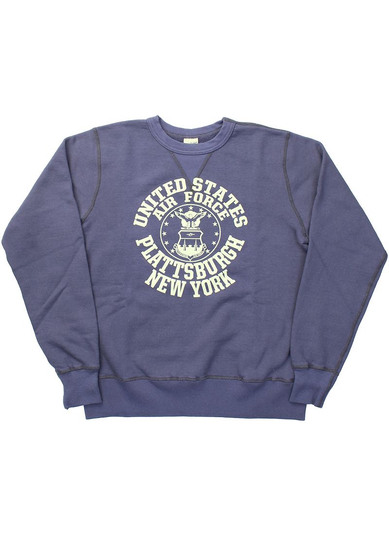 BR69335 / BUZZ RICKSON'S SET-IN CREW NECK SWEAT SHIRTS "U.S.A.F. PLATTSBURGH N.Y.”