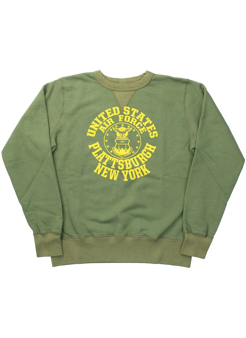 BR69335 / BUZZ RICKSON'S SET-IN CREW NECK SWEAT SHIRTS "U.S.A.F. PLATTSBURGH N.Y.”