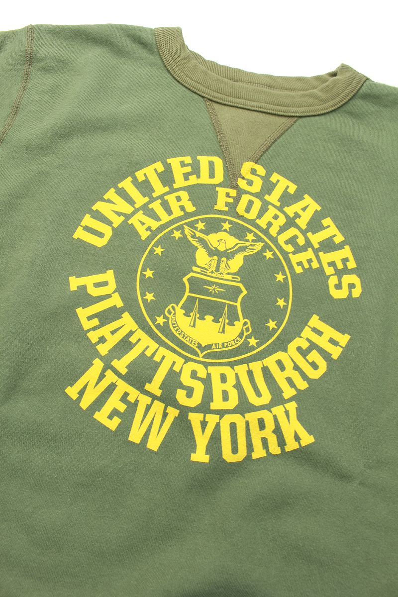 BR69335 / BUZZ RICKSON'S SET-IN CREW NECK SWEAT SHIRTS "U.S.A.F. PLATTSBURGH N.Y.”