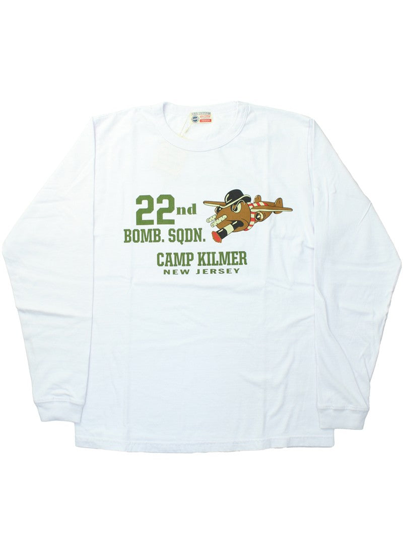 BR69509 / BUZZ RICKSON'S LONG SLEEVE T-SHIRTS "22nd. BOMB.SQDN.CAMP KILMER"