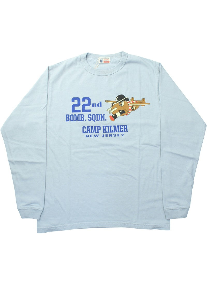 BR69509 / BUZZ RICKSON'S LONG SLEEVE T-SHIRTS "22nd. BOMB.SQDN.CAMP KILMER"