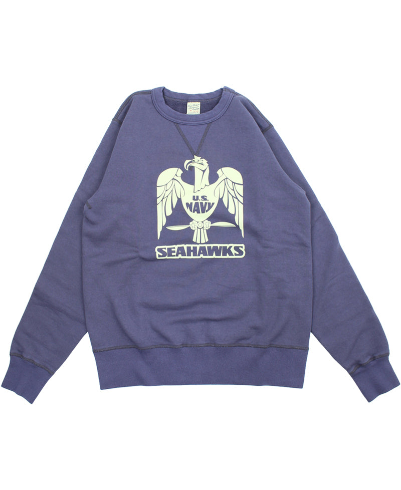 BR69631 / BUZZ RICKSON'S SET-IN CREW NECK SWEAT SHIRTS "U.S.NAVY SEAHAWKS"