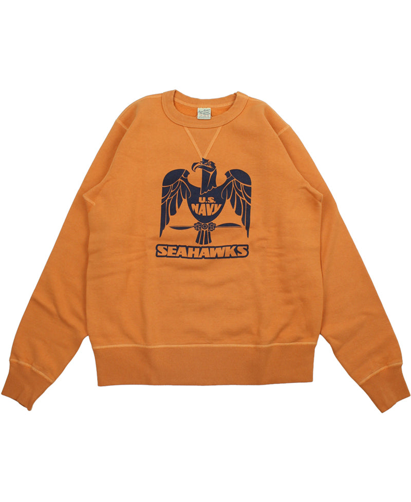 BR69631 / BUZZ RICKSON'S SET-IN CREW NECK SWEAT SHIRTS "U.S.NAVY SEAHAWKS"