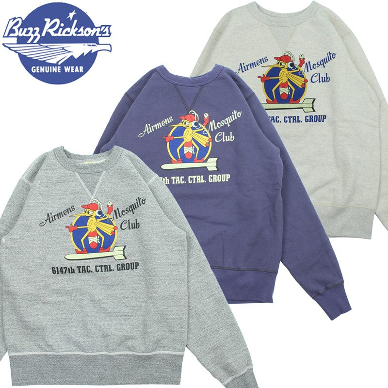 BR69632 / BUZZ RICKSON'S SET-IN CREW NECK SWEAT SHIRTS "AIRMENS MOSQUITO CLUB"