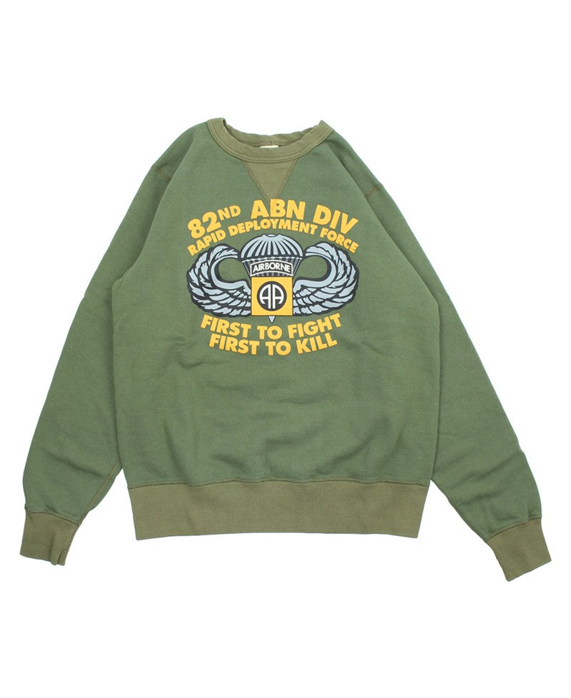 BR69633 / BUZZ RICKSON'S SET-IN CREW NECK SWEAT SHIRTS "82nd AIRBORNE DIVISION"