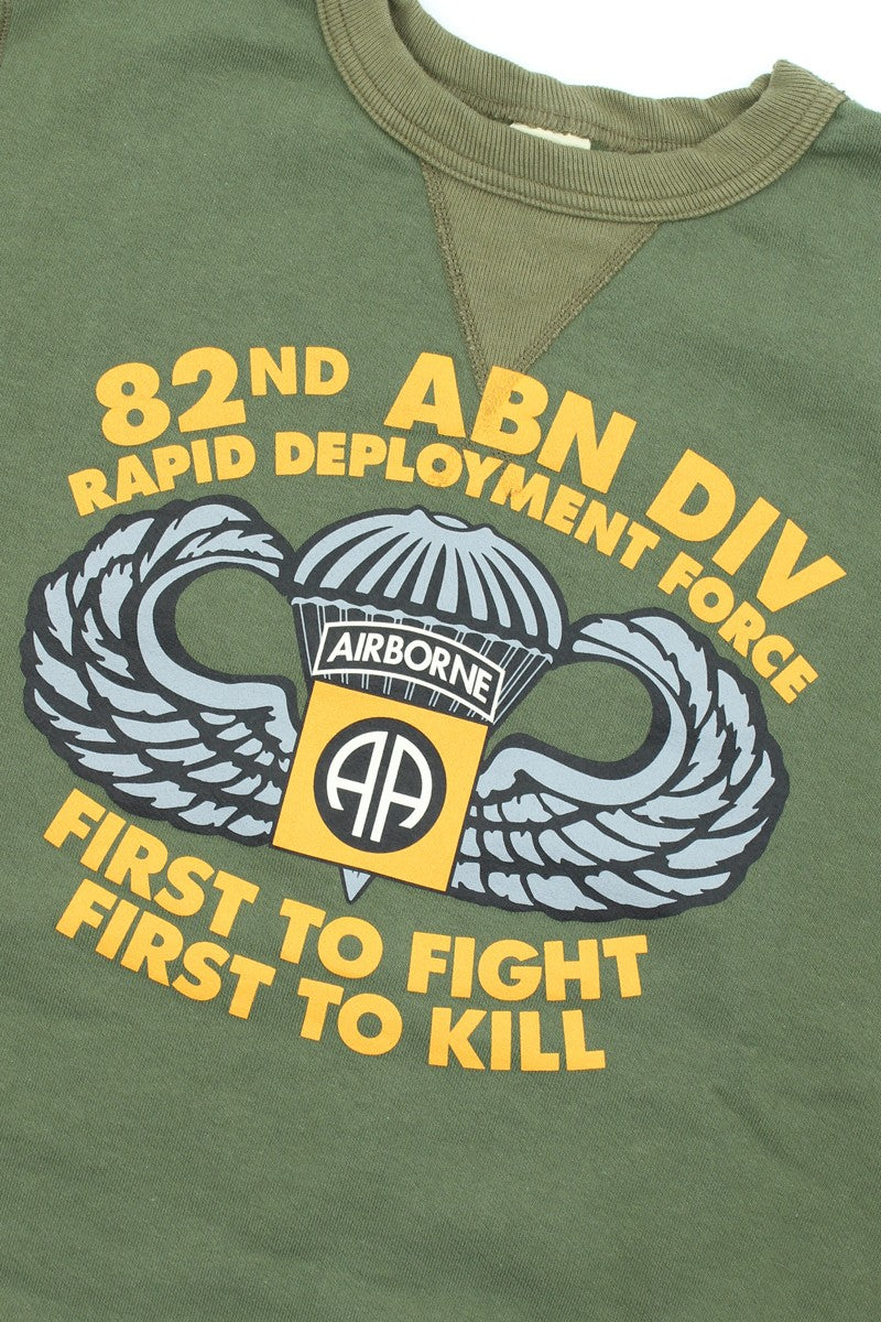 BR69633 / BUZZ RICKSON'S SET-IN CREW NECK SWEAT SHIRTS "82nd AIRBORNE DIVISION"
