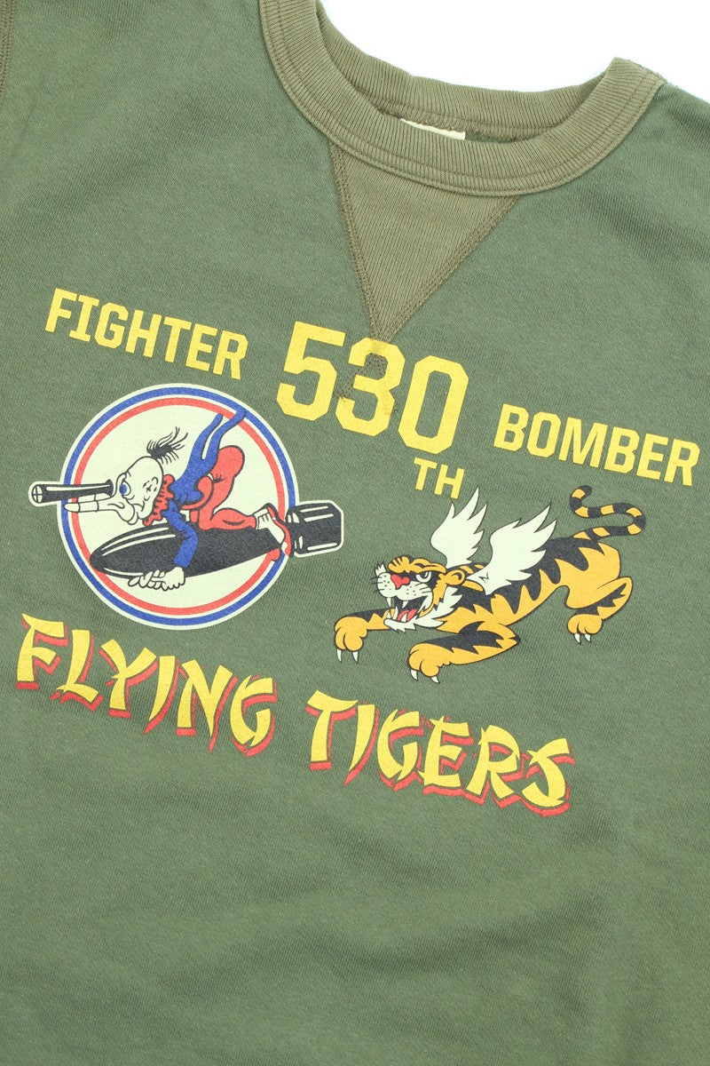 BR69634 / BUZZ RICKSON'S SET-IN CREW NECK SWEAT SHIRTS "530th FTR-BOMB F.T"