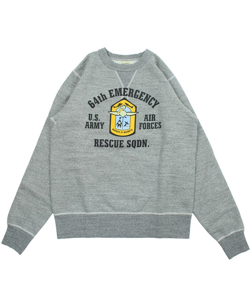 BR69635 / BUZZ RICKSON'S SET-IN CREW NECK SWEAT SHIRTS "64th EMERGENCY"