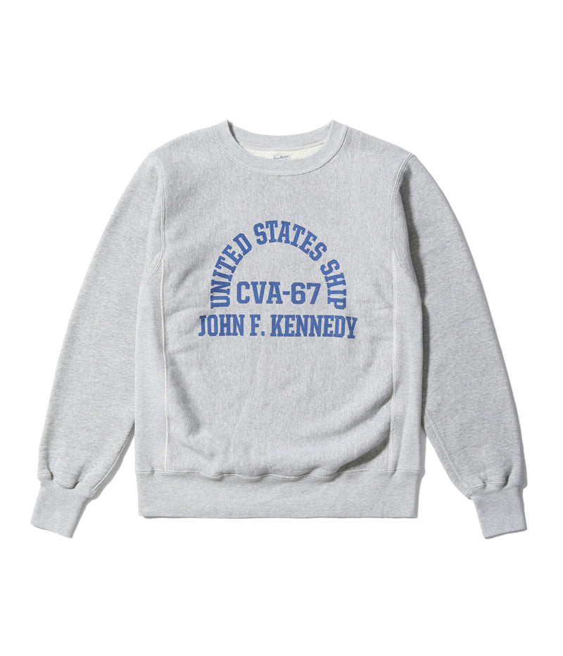 BR69645 / BUZZ RICKSON'S HORIZONTAL KNITTING SWEAT SHIRT “CVA-67 J.F. KENNEDY”
