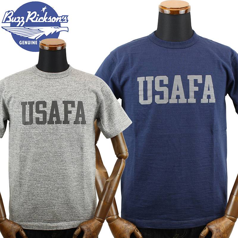 BR79180 / BUZZ RICKSON'S SLUB YARN REFLECTOR PRINT TEE " U.S. AIR FORCE ACADEMY "