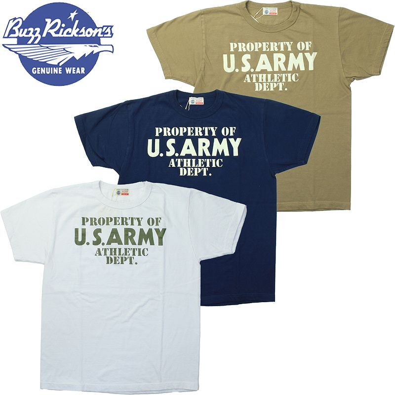 BR79348 / BUZZ RICKSON'S S/S MILITARY TEE "U.S.ARMY ATHLETIC DEPT. "