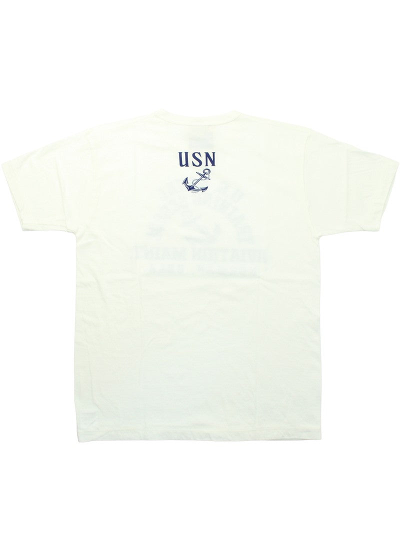 BR79573 / BUZZ RICKSON'S GOVERNMENT ISSUE T-SHIRT "U.S. NAVAL TRAINING SCHOOL"