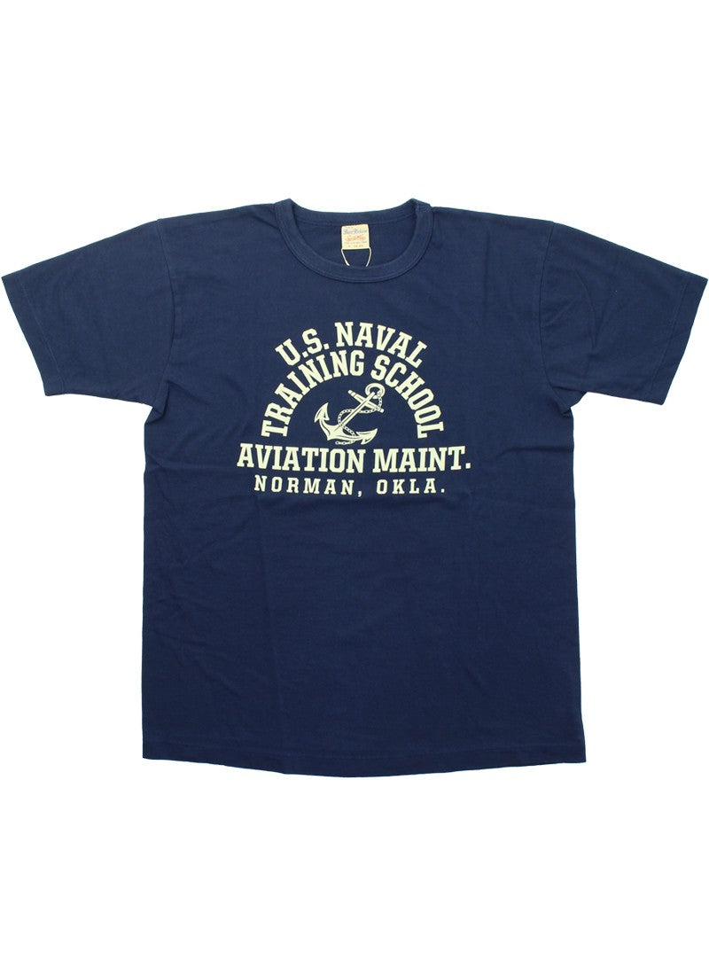 BR79573 / BUZZ RICKSON'S GOVERNMENT ISSUE T-SHIRT "U.S. NAVAL TRAINING SCHOOL"