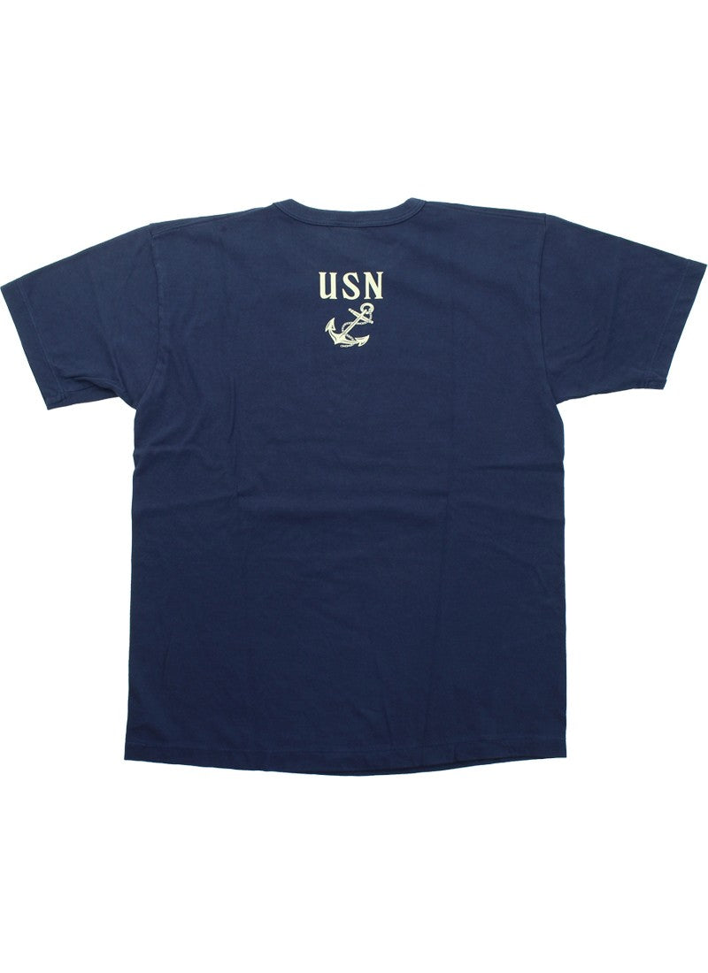BR79573 / BUZZ RICKSON'S GOVERNMENT ISSUE T-SHIRT "U.S. NAVAL TRAINING SCHOOL"