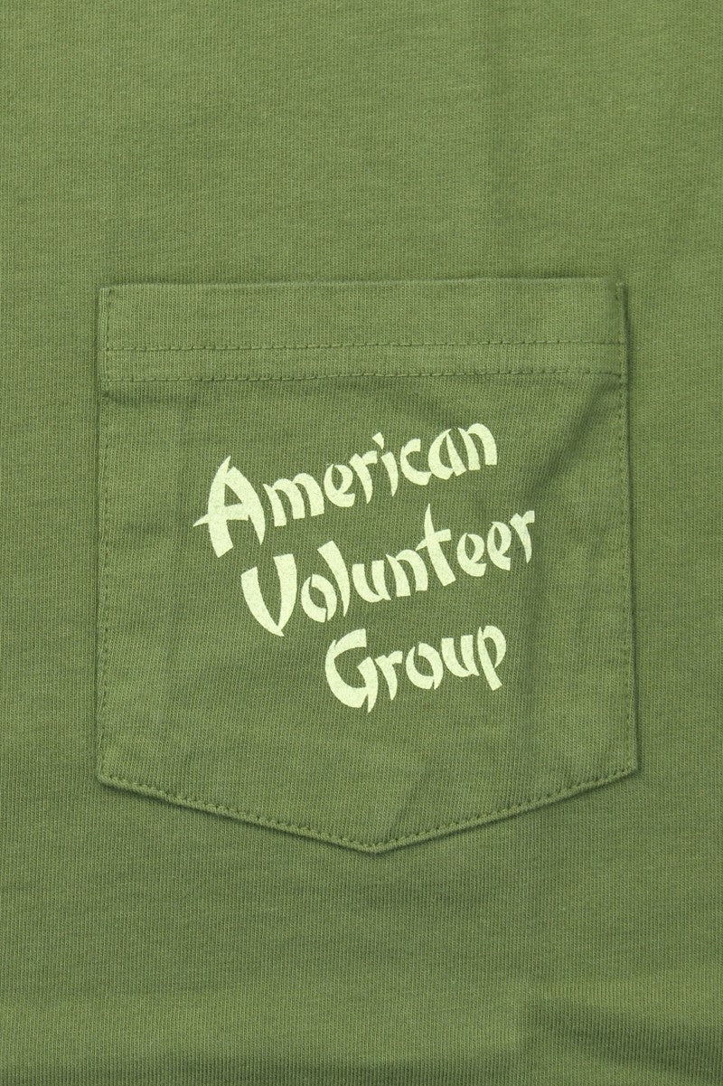 BR79581 / BUZZ RICKSON'S S/S POCKET T-SHIRT 「3rd SQ. AMERICAN VOLUNTEER GROUP」