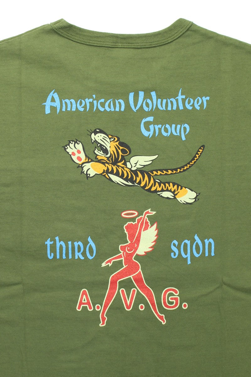 BR79581 / BUZZ RICKSON'S S/S POCKET T-SHIRT 「3rd SQ. AMERICAN VOLUNTEER GROUP」