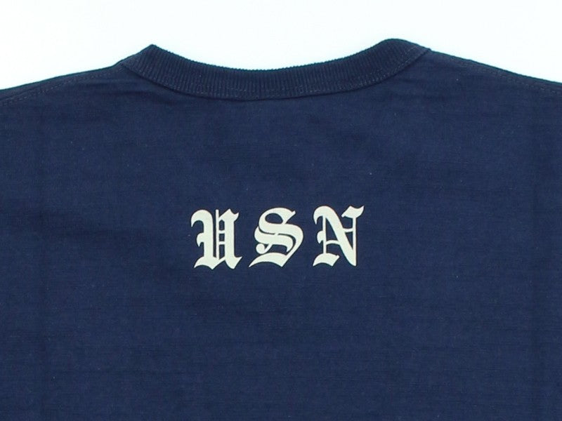 BR79727 / BUZZ RICKSON'S SLUB YARN PRINT TEE "USN GREAT LAKES"