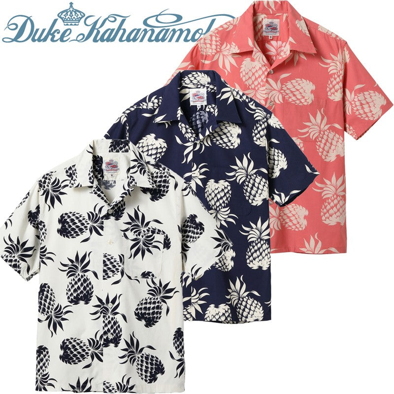 DK37811 / SUNSURF DUKE KAHANAMOKU COTTON HAWAIIAN SHIRT “DUKE'S PINEAPPLE”