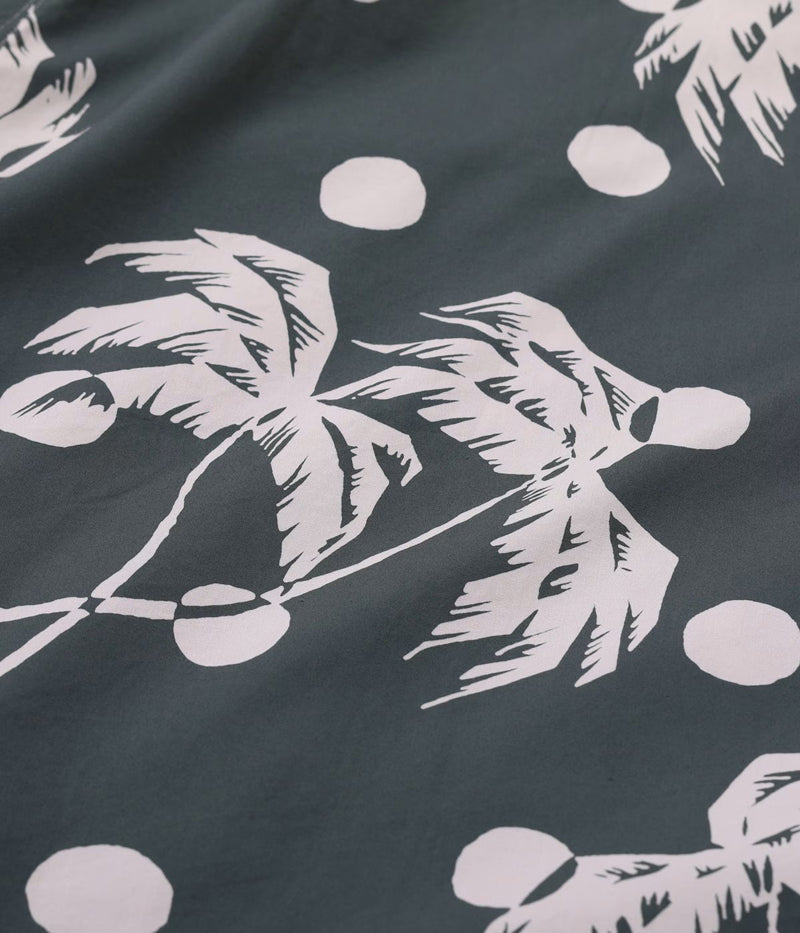 DK39451 / SUNSURF DUKE KAHANAMOKU COTTON HAWAIIAN SHIRT “MOONLIGHT PALMTREE”