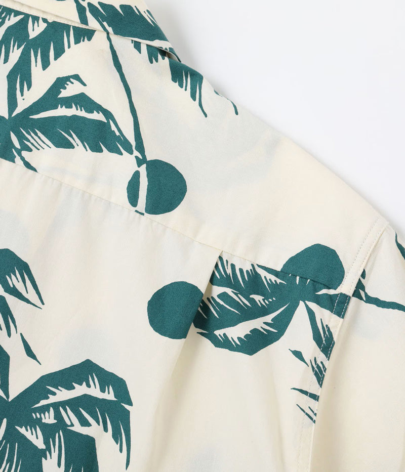 DK39451 / SUNSURF DUKE KAHANAMOKU COTTON HAWAIIAN SHIRT “MOONLIGHT PALMTREE”
