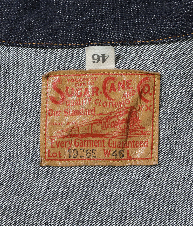 SC11936T / SUGAR CANE 13oz. STANDARD DENIM BLOUSE STANDARD DENIM 1936 MODEL (T-BACK)