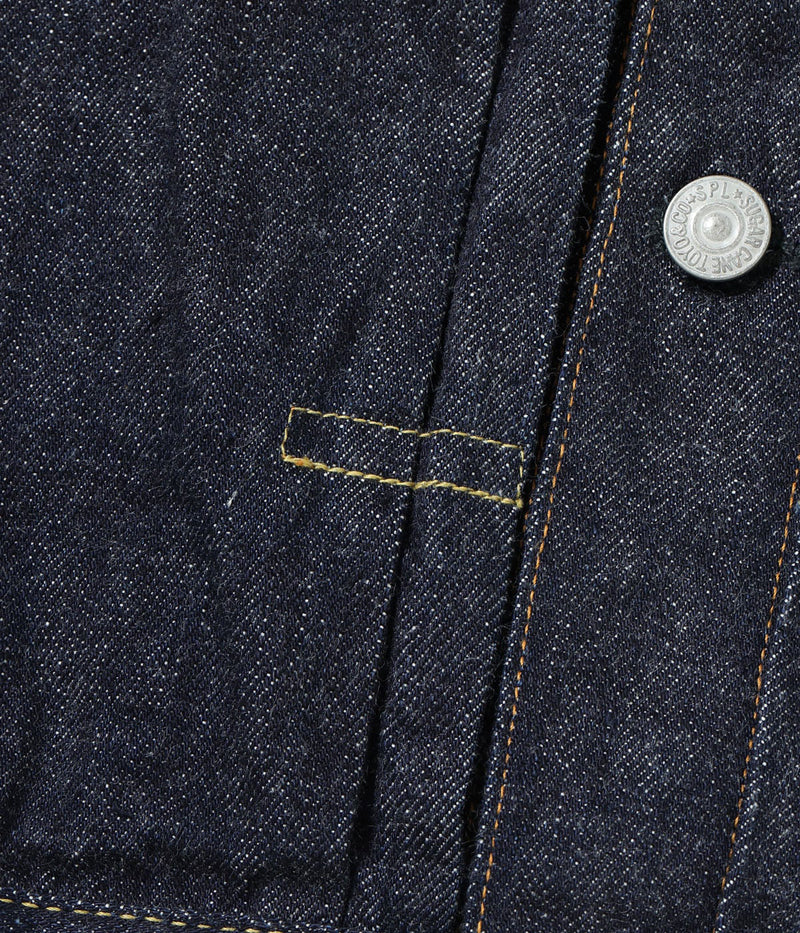 SC11936T / SUGAR CANE 13oz. STANDARD DENIM BLOUSE STANDARD DENIM 1936 MODEL (T-BACK)