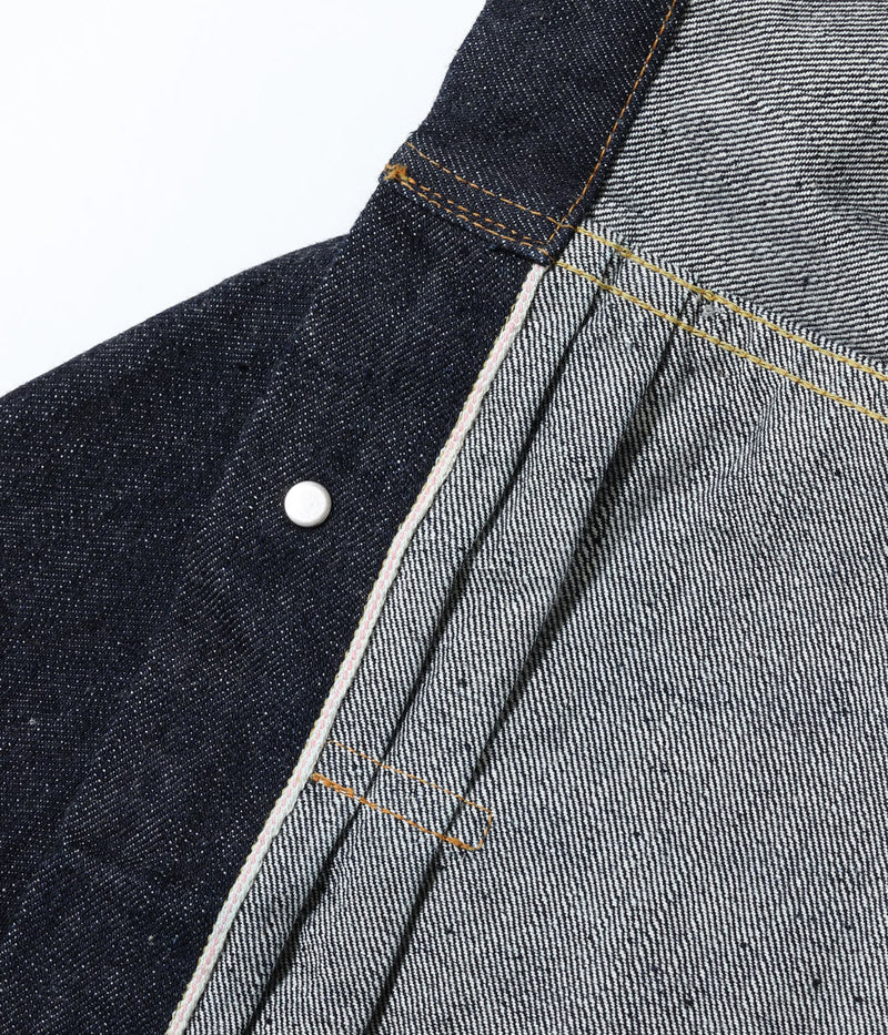 SC11936T / SUGAR CANE 13oz. STANDARD DENIM BLOUSE STANDARD DENIM 1936 MODEL (T-BACK)