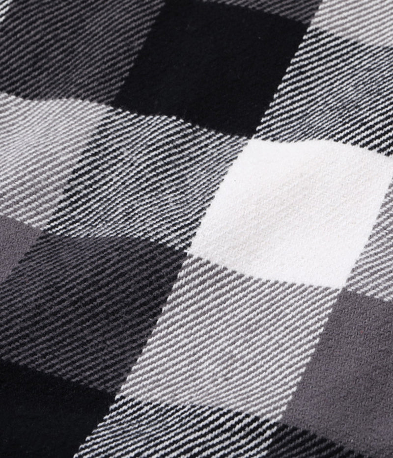 SC15448 / SUGAR CANE 3-COLOR BLOCK CHECK HEAVY FLANNEL CPO JACKET