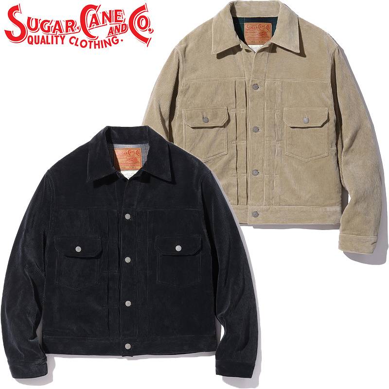 SC15463 / SUGAR CANE 9W CORDUROY HEAVY FRANNEL LINED JACKET